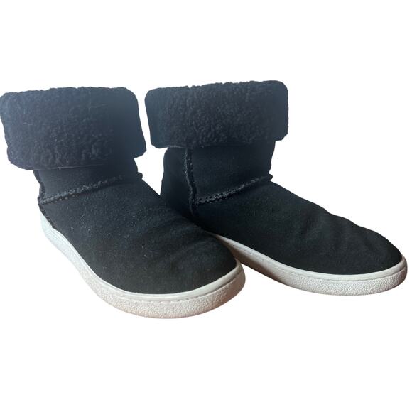 UGG Mika Black Pull on Suede Bootie Rubber Sole Women's 6 - Picture 7 of 14